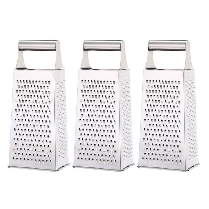 3 Pcs Stainless Steel Vegetable Slicer Grater Set with Ergonomic Handle