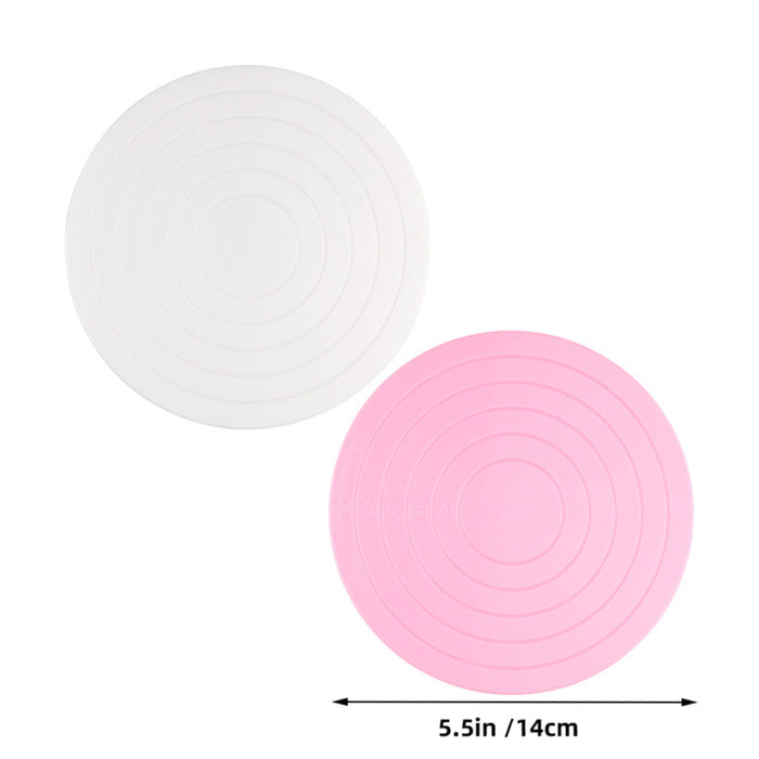 Mini Cake Turntable 14cm with Silicone Base and Scale Markings