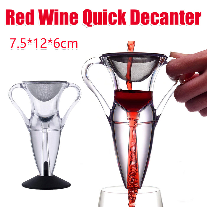 1 Wine Rapid Aerator Decanter with Filter Wide Mouth Clear