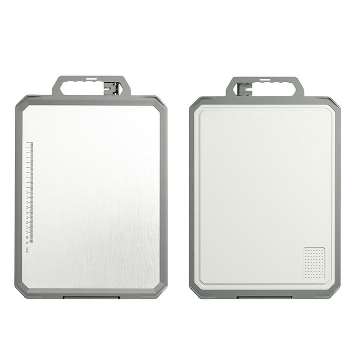 Stainless Steel Double Sided Cutting Board With Ruler