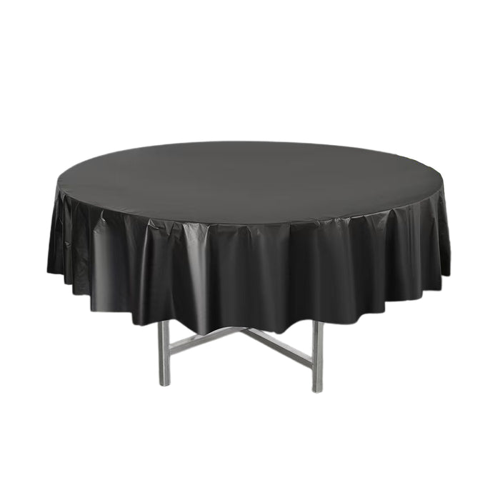 10 Pcs Round PEVA Tablecloths Waterproof Oil-Resistant 213 cm