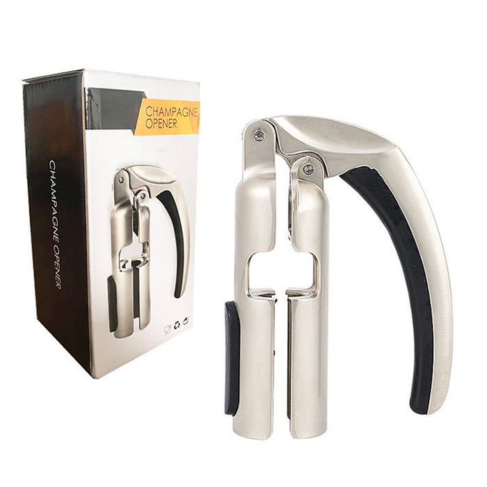 Champagne Corkscrew with Lever Anti Slip Handle Zinc Alloy