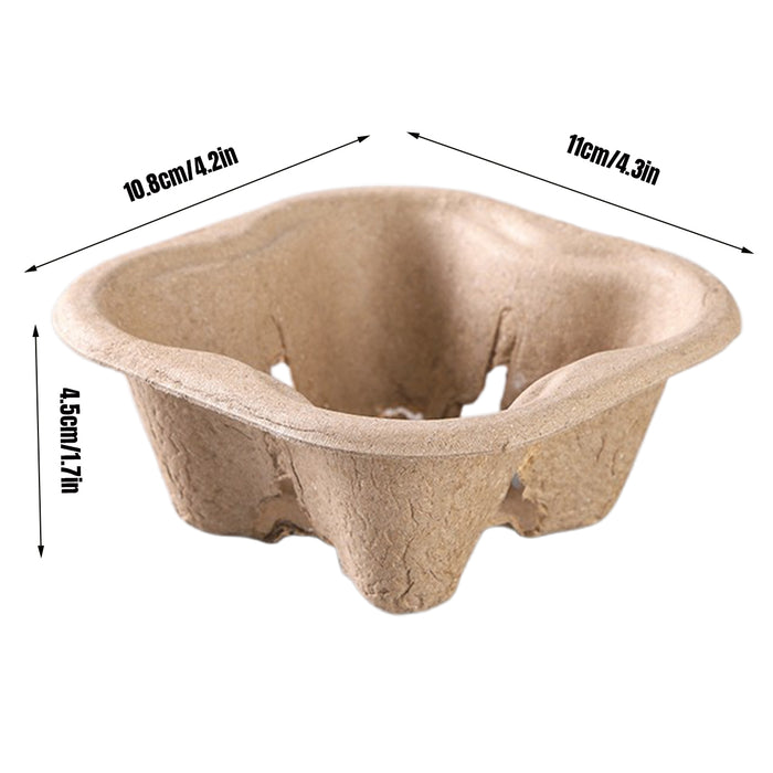 100 Pcs Recycled Paper Pulp Cup Tray 2 4 Cup Carrier