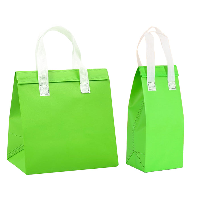 50 Pcs Coffee Takeaway Bags with Handle Self-Adhesive Waterproof in 2 Colors 2 Sizes