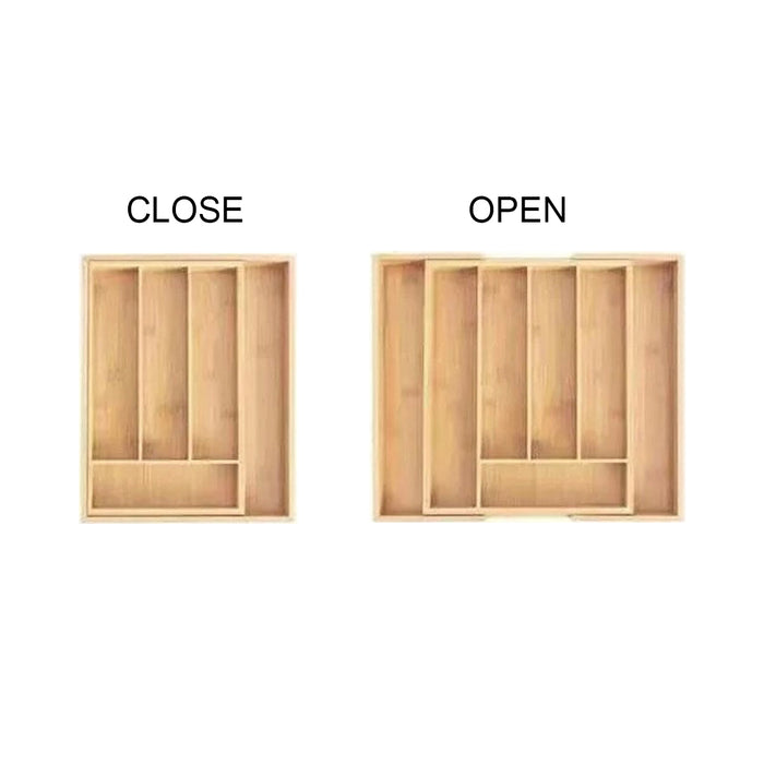 Bamboo Drawer Organiser with 7 8 or 9 Compartments