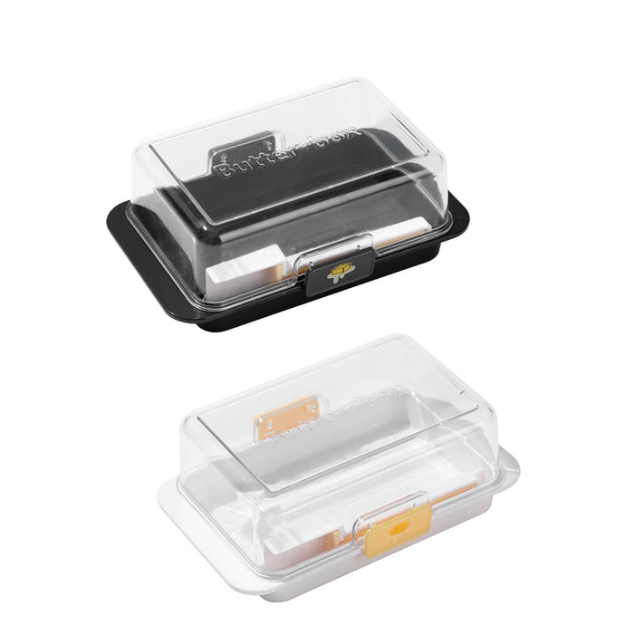 Butter Storage Box with Spoon Airtight Grid PP 280g