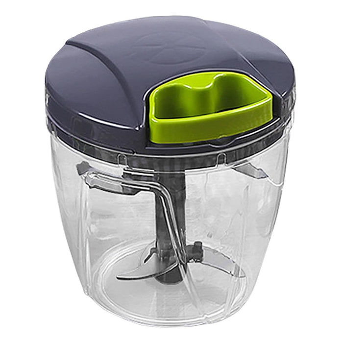 Manual Pull-String Garlic Chopper with 420 Steel Blades