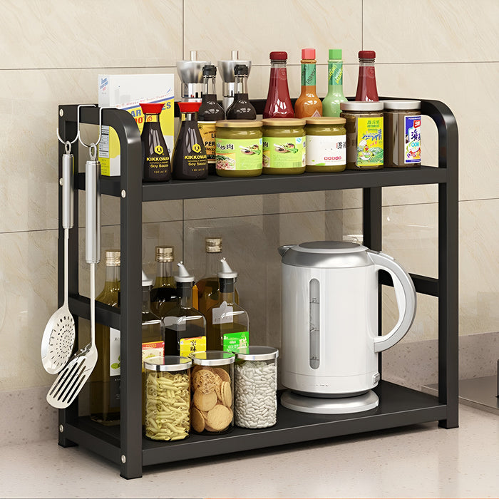 2 Tier Kitchen Storage Rack Steel Frame Board 50cm