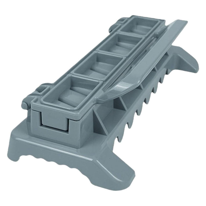 Foldable Barbecue Mold Skewer Maker with Flip Cover Grey