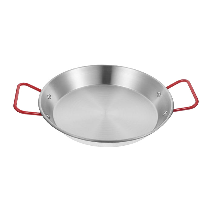 Stainless Steel Seafood Plate with Red Handle 304 Food-Grade 24 to 30 cm