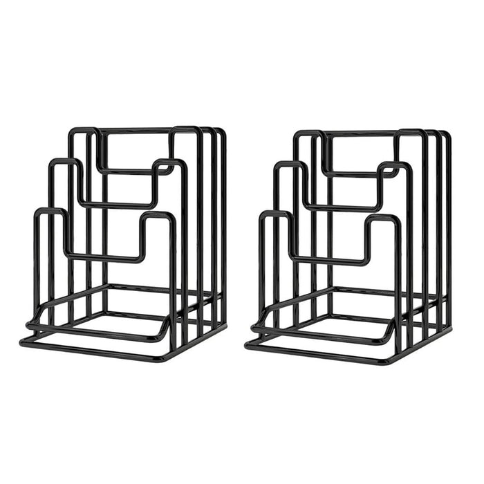 2 Pcs Metal Cutting Board Stand Vertical Holder Black