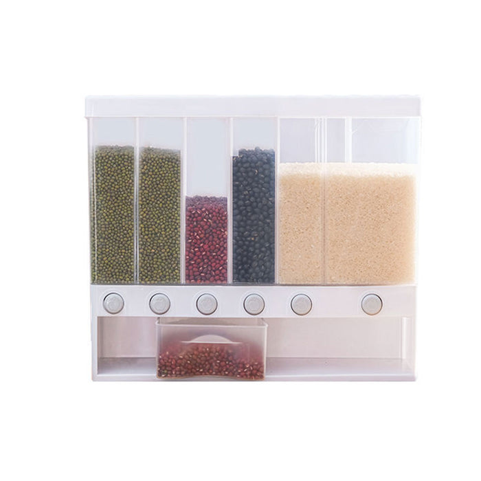 Wall Mounted Automatic Rice Dispenser With Compartments