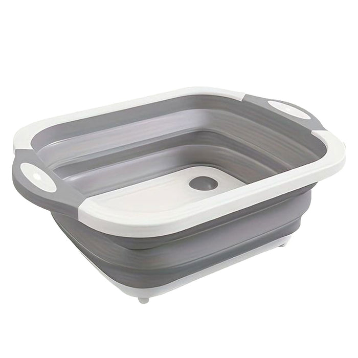 Foldable Sink Cutting Board with Draining Basket 42cm