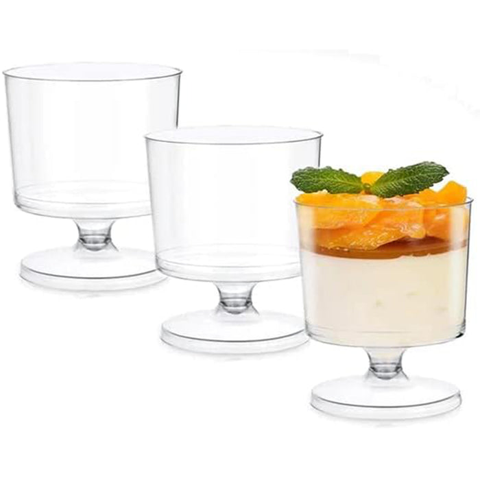 30 Pcs Clear Hard Plastic Dessert Cups 7oz 6.9cm