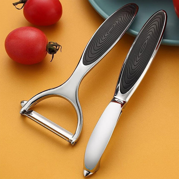 2 Pcs Stainless Steel Peeler Set with Swivel Blades