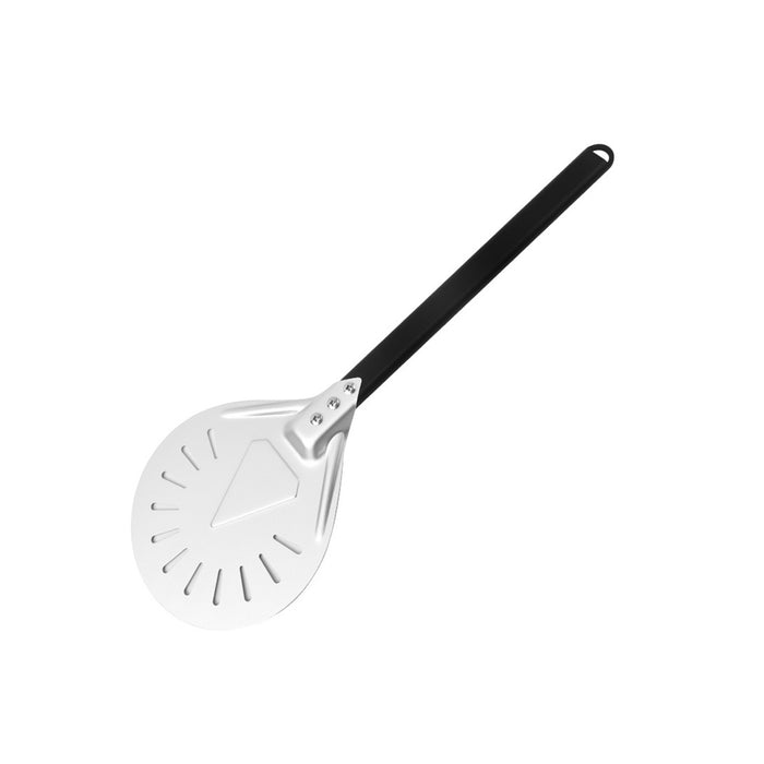 304 Stainless Steel Perforated Pizza Peel with Wooden Handle 3 Sizes 7 in / 8 in / 9 in