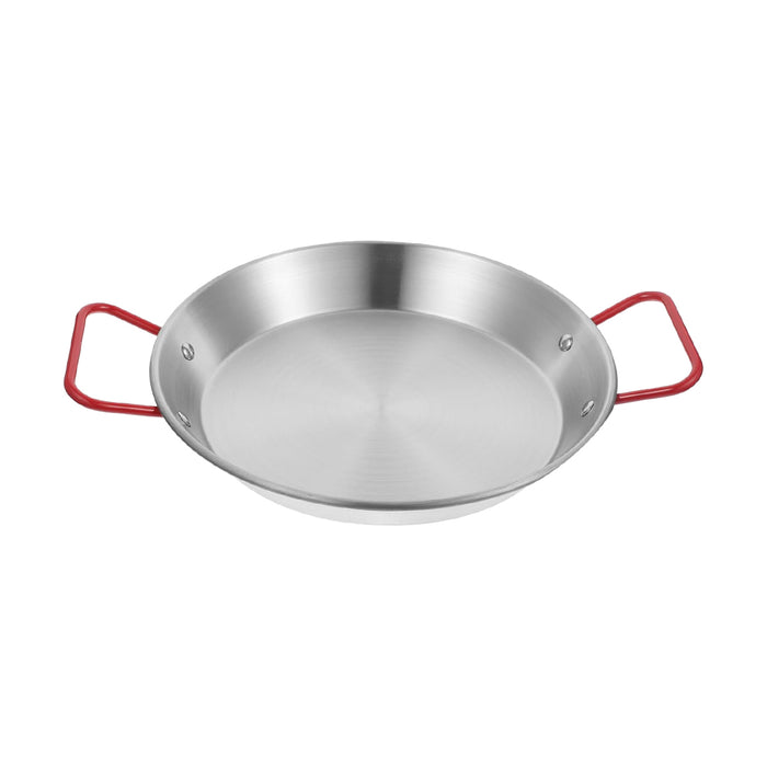 Stainless Steel Seafood Plate with Red Handle 304 Food-Grade 24 to 30 cm