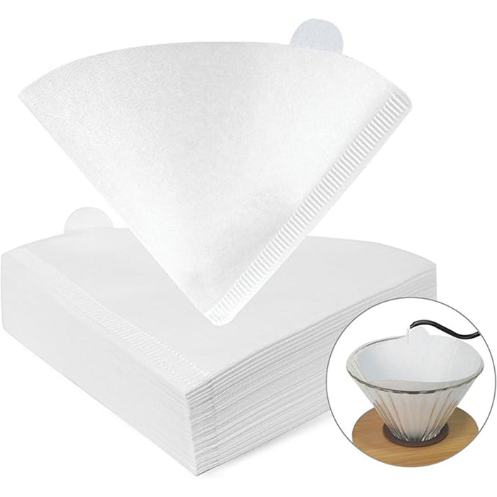 100 Pcs Conical Coffee Filter Paper Virgin Wood Pulp