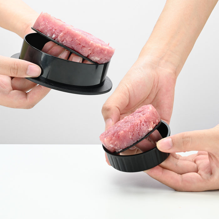 3 In 1 Hamburger Press with 100 Greaseproof Papers Black