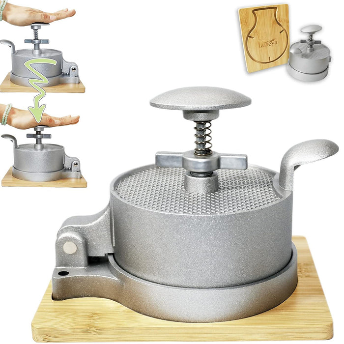 Flip Top Burger Press Meat Patty Maker Spring Plunger