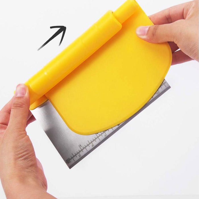 Stainless Steel Bench Scraper–2-in-1 Dough Cutter