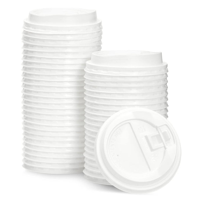 50 Pcs Disposable Coffee Cup Lids Flip-Top 9cm Food Grade