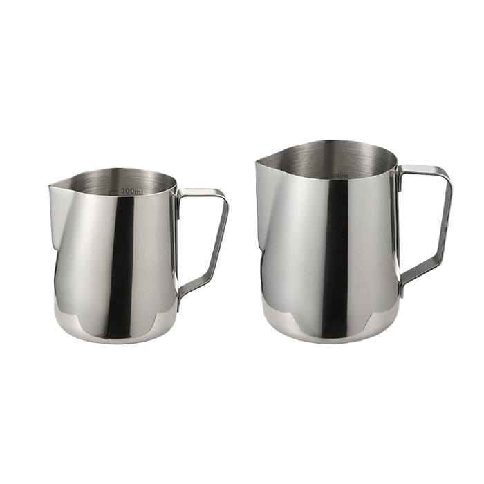 Stainless Steel Milk Frothing Pitcher 350ml 600ml Tapered Spout