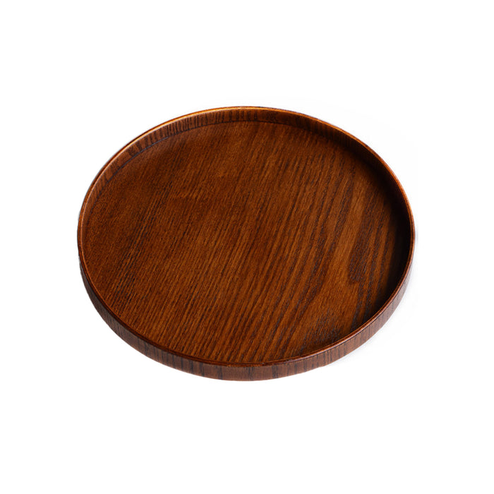 Round Wooden Serving Tray 4 Sizes 21 24 27 and 30 cm Natural Wood Grain
