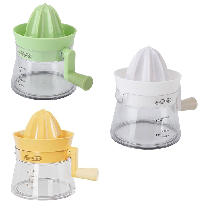 Manual Juice Extractor with 500ml Capacity Ergonomic Design