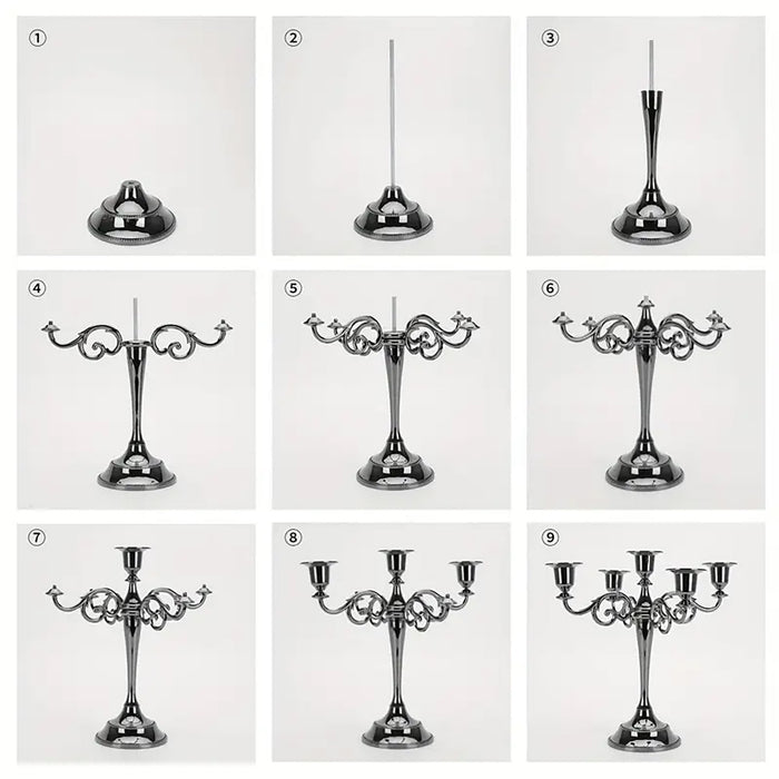 Alloy Candelabra 3 Or 5 Arm Wedding Table Centerpiece