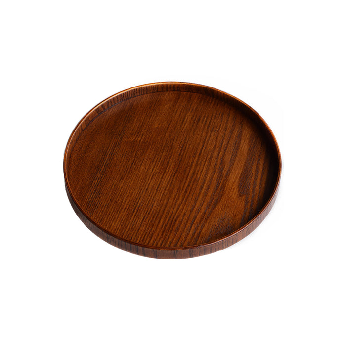 Round Wooden Serving Tray 4 Sizes 21 24 27 and 30 cm Natural Wood Grain