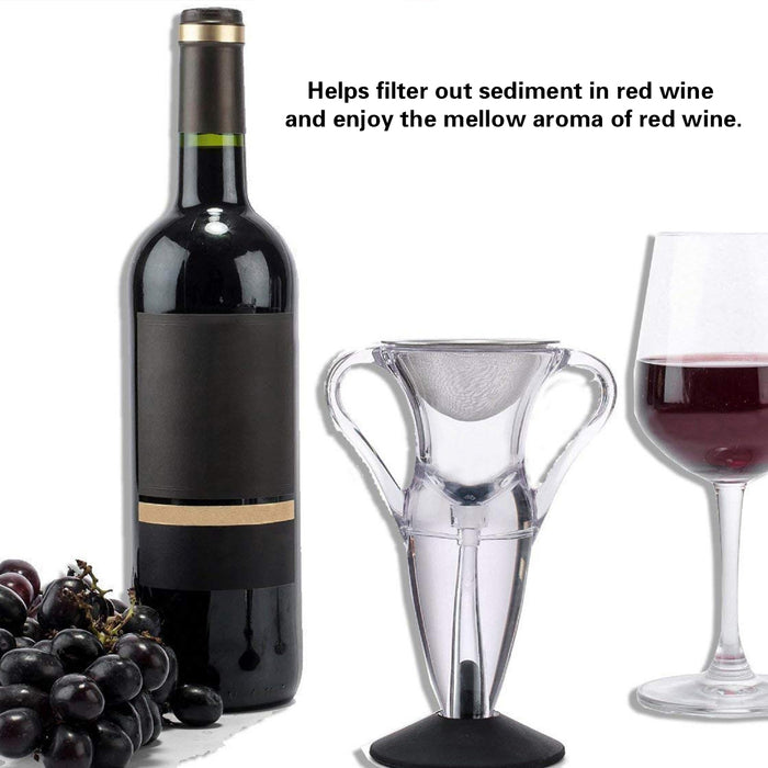1 Wine Rapid Aerator Decanter with Filter Wide Mouth Clear