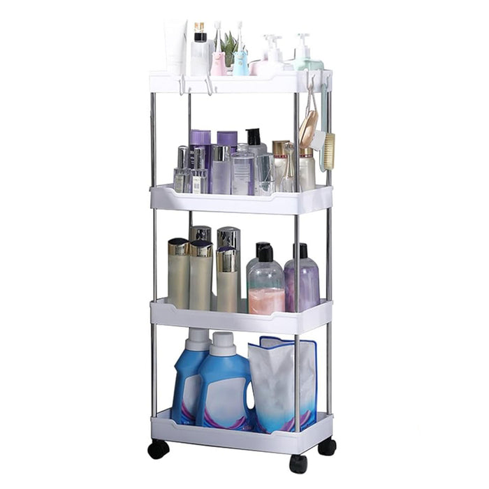 3 or 4 Tier Rolling Storage Cart with 360-Degree Wheels
