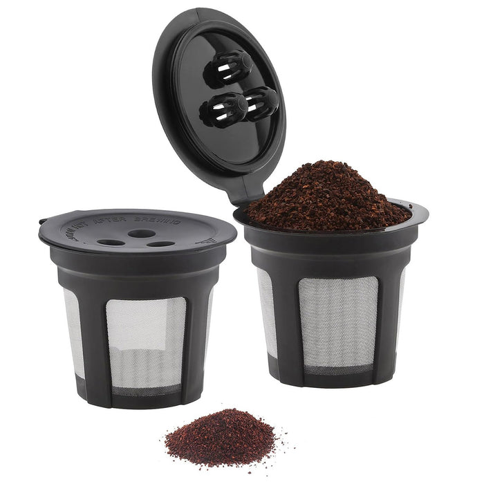 4 Pcs Reusable K-Cup Capsules Three-Hole for Ninja Dual Brew