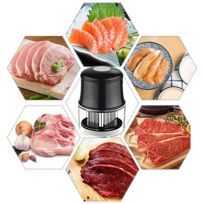 56 Pin Meat Tenderizer with Lock Mechanism Black
