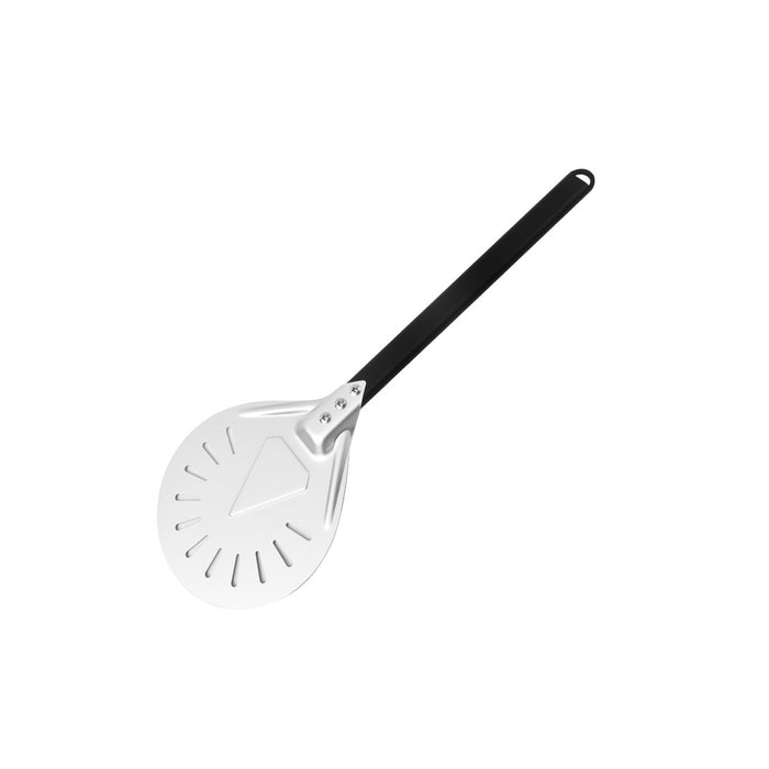 304 Stainless Steel Perforated Pizza Peel with Wooden Handle 3 Sizes 7 in / 8 in / 9 in