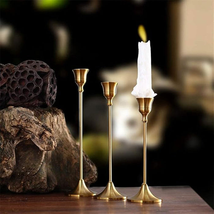 3PCS Metal Taper Candle Holders For Wedding Table Decor