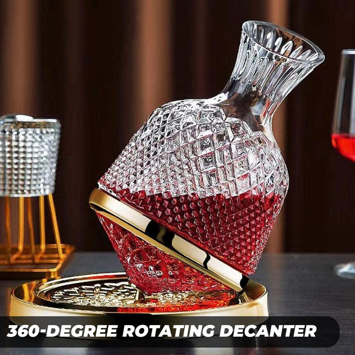 Roly-Poly Rotating Wine Decanter 1.5L Lead-Free Crystal Glass