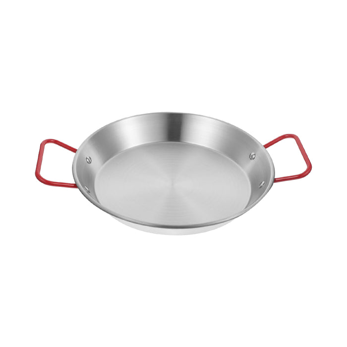 Stainless Steel Seafood Plate with Red Handle 304 Food-Grade 24 to 30 cm