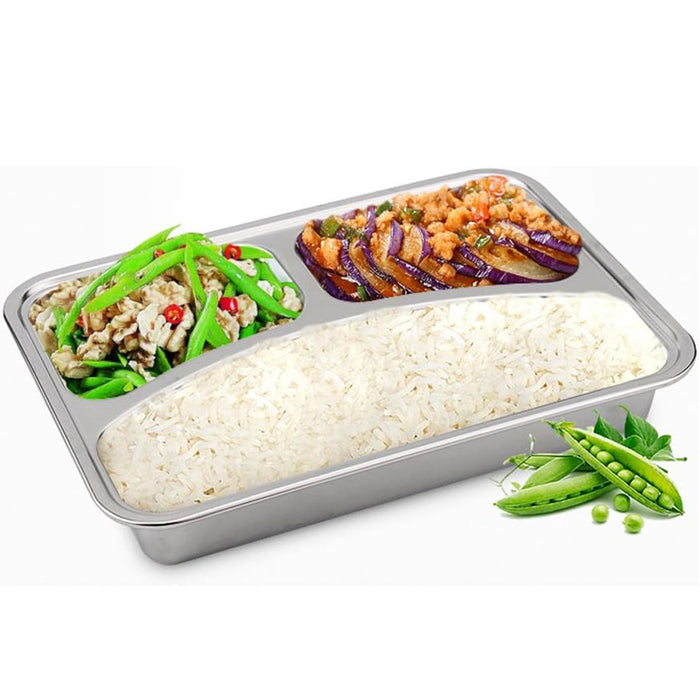 Stainless Steel Compartmentalized Dinner Tray