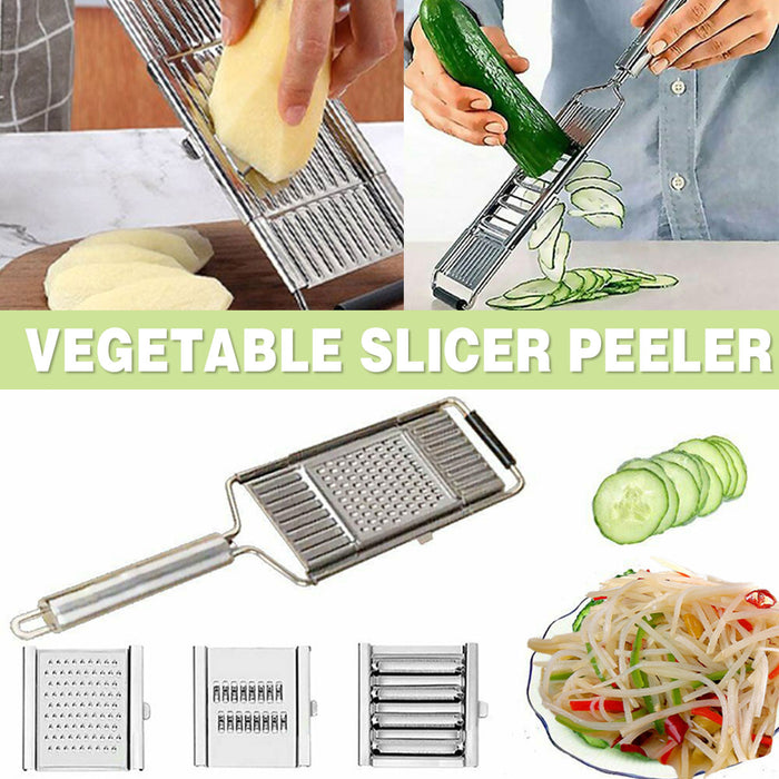 3-in-1 Stainless Steel Handheld Grater Set with Ergonomic Handle