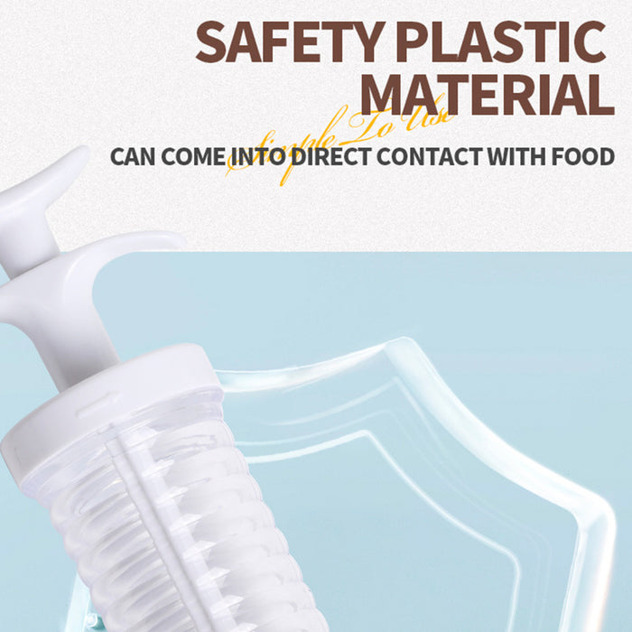 Cookie Press Gun with 8 Nozzles Food-Grade Plastic White