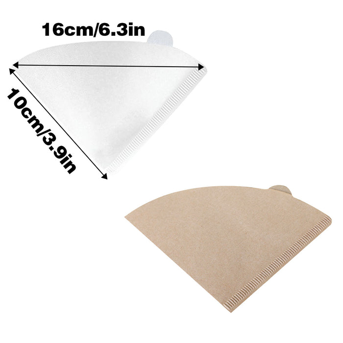 100 Pcs Conical Coffee Filter Paper Virgin Wood Pulp
