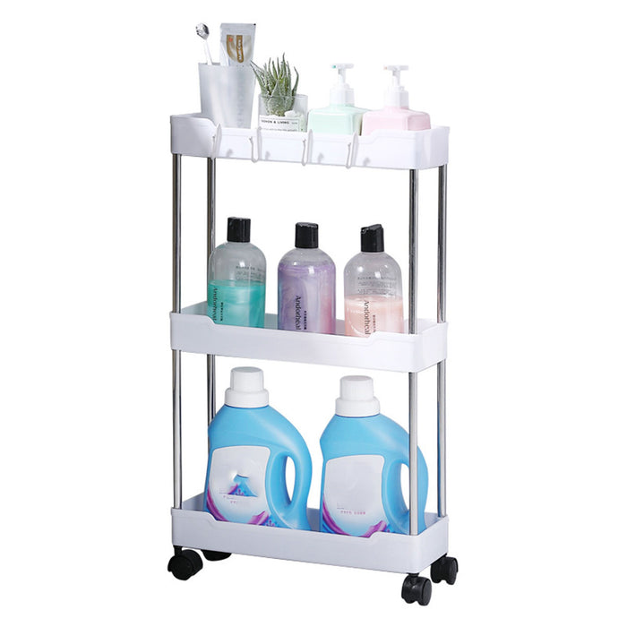 3 or 4 Tier Rolling Storage Cart with 360-Degree Wheels