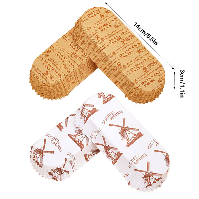 300PCS Bread Paper Cups Food Grade Oil-Proof and High Temperature Resistance
