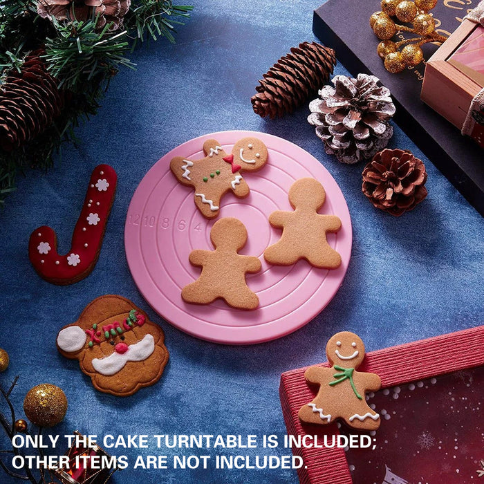 Mini Cake Turntable 14cm with Silicone Base and Scale Markings
