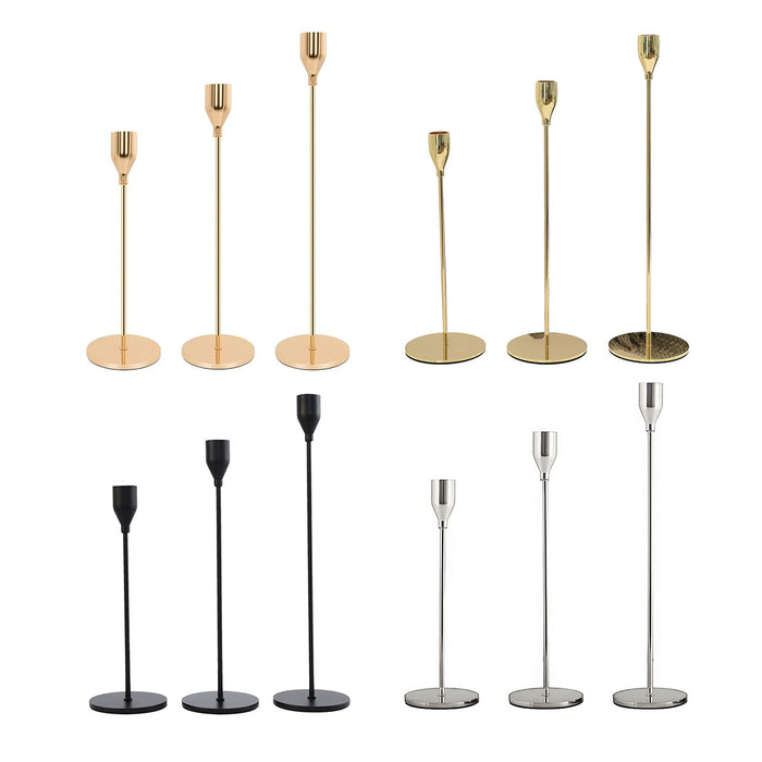 3PCS Decorative Metal Candlestick Holders Set
