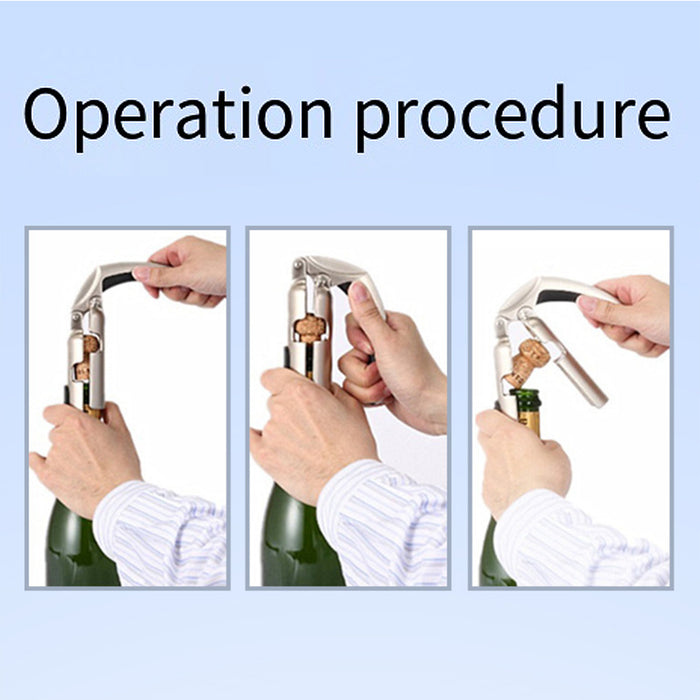 Champagne Corkscrew with Lever Anti Slip Handle Zinc Alloy