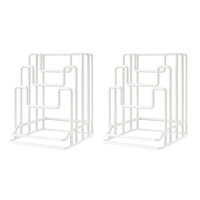 2 Pcs Metal Cutting Board Stand Vertical Holder Black