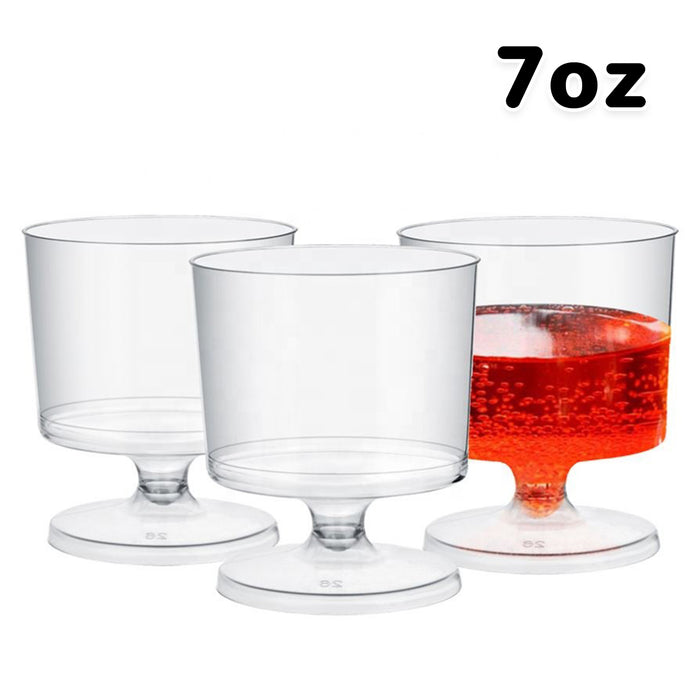 30 Pcs Clear Hard Plastic Dessert Cups 7oz 6.9cm